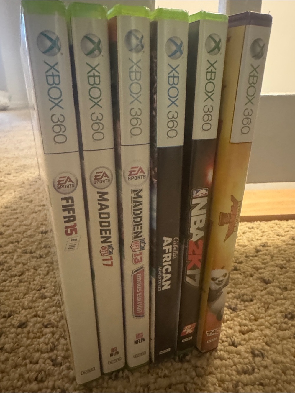 XBOX 360 Sports Game Bundle – White & Green Cases